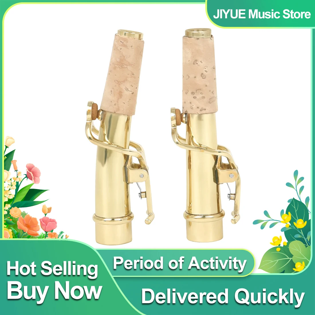 SLADE Saxophone Golden Straight Pipe Mouthpiece Saxophone Bend Mouthpiece Treble Saxophone Instruments Specialized Parts
