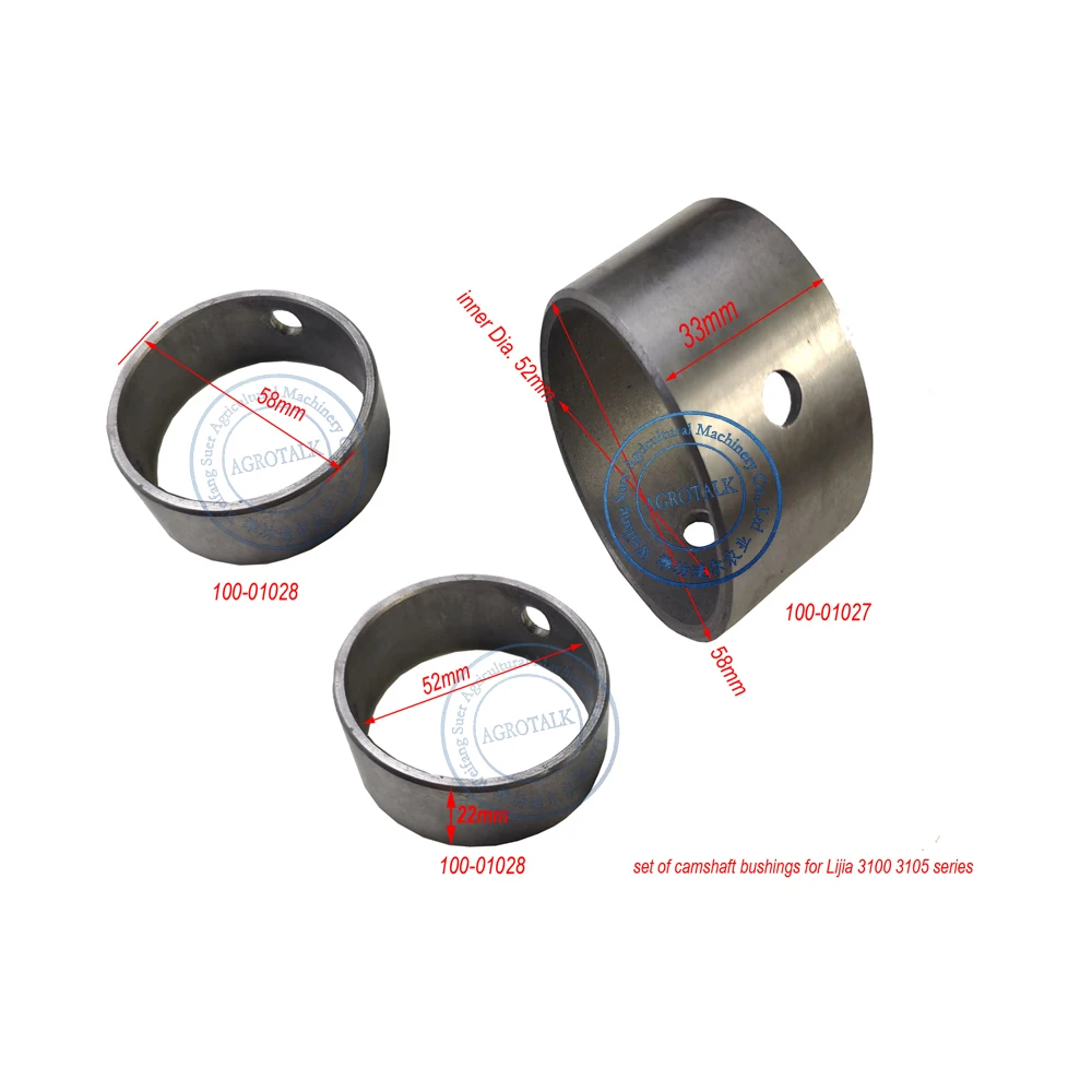 100-04007 / .... Connecting rod bearings / main bearings for Lijia engine SL3105ABT  / SL3105BT ; Camshaft bush for SL3105BT ...