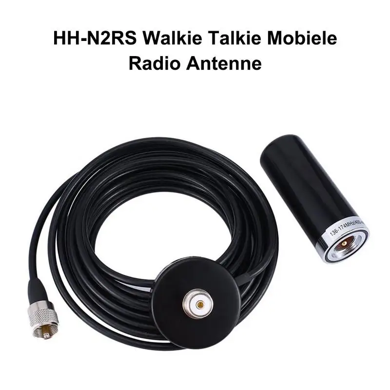 Mini UV Dual Section Car Antenna Walkie-talkie Antenna HH-N2RS UHF/VHF PL259 Radio Antenna RG58 With Magnetic Mounting Base