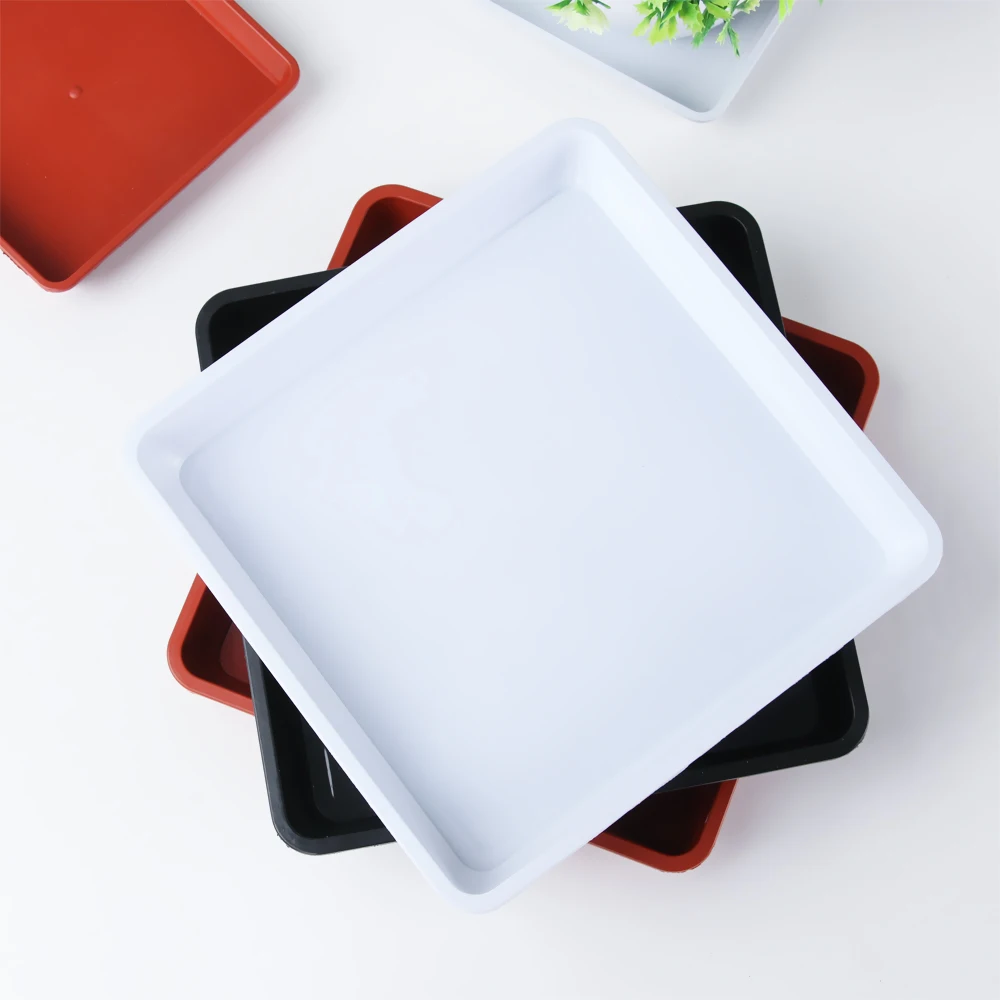 1Pcs Plant Saucer 4/6/7/8/10 inch Drip Trays Plastic Tray Saucers Indoor Outdoor Flower Pot Square