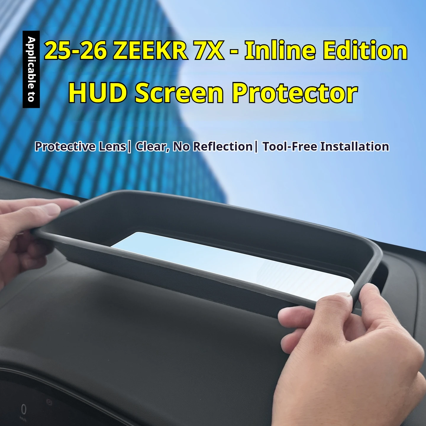 HUD Screen Protector For 2025-2026 Zeekr 7X, Curved Soft Film Anti-Glare, LHD Car Interior Accessories
