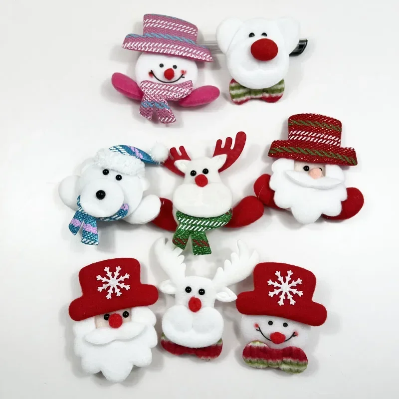 16PCS Christmas Flashing Brooch Pins Light Up Badge Kids Adults Toys Gift Glow LED Party Navidad Wedding Festival