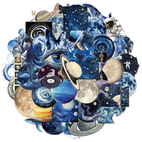 10/30/50pcs Transparent Cool Space Planet Stickers Astronomy Universe Galaxy Decals Graffiti Notebook Laptop Waterproof Sticker