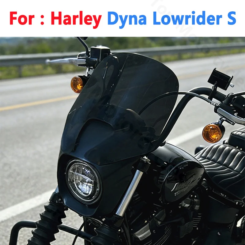 

Screen For Harley Dyna Lowrider Low Rider S Street Motorcycle Laminar Windshield Windscreens Wind Deflectors Visor Viser Black