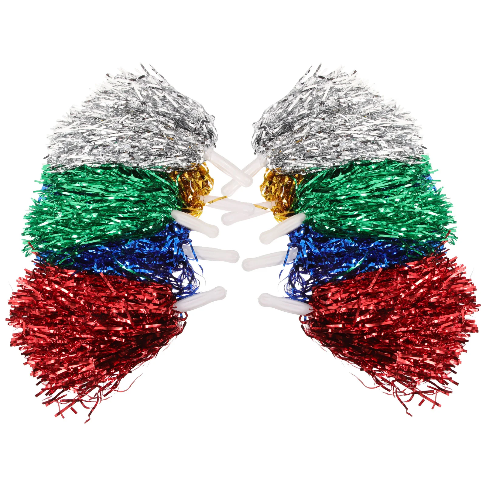 10 Pcs Cheerleader Pom Poms Cheering Props Small Pompom Performance Number Sports Meeting Cheerleading Accessories