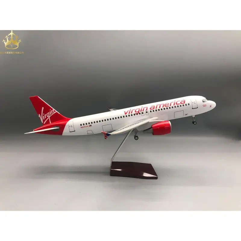 

Модель самолета Virgin Airlines 320, 47 см, со светом и имитацией колес, статическая модель
