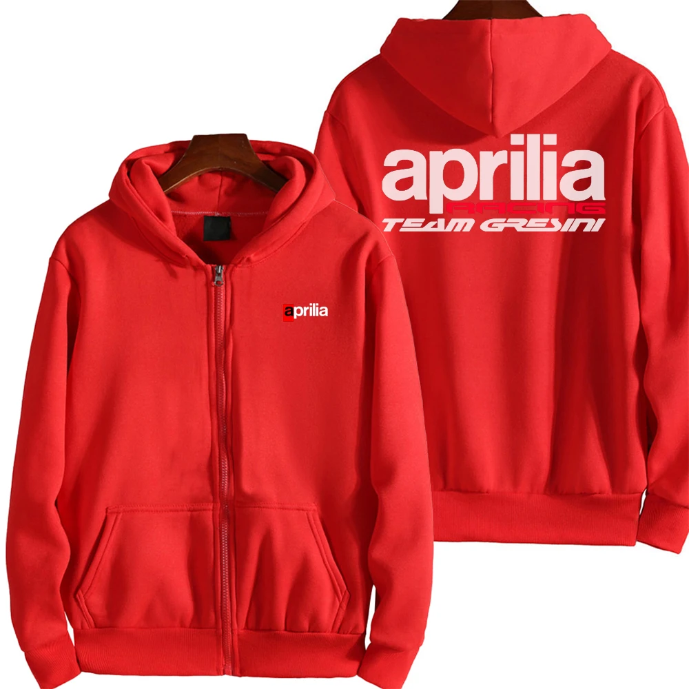 Aprilia Racing Team - Men\'s Zipper Jacket, Comfortable and Durable Outdoor Sportswear, Hooded Sweater, New Product for 2023