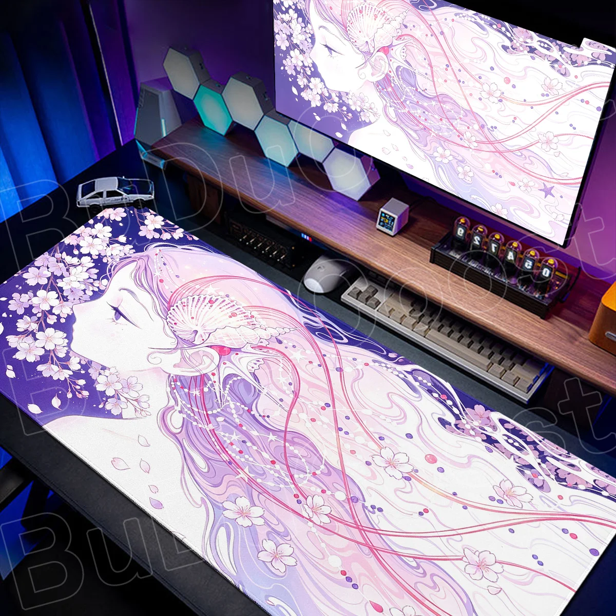 Anime Girl Gamer Cabinet Keyboard Speed Mousepad Laptop 30x60cm New Japan Cherry Blossom Non-slip Desk Mat Office Long Mouse Pad
