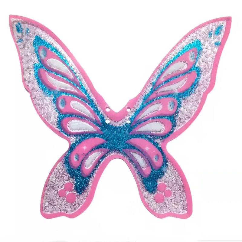 5Pcs Angel Glitter Wings Butterfly Angel Jewelry Doll Accessories PVC Butterfly Wings Mermaid Fairy Dress Up Accessories