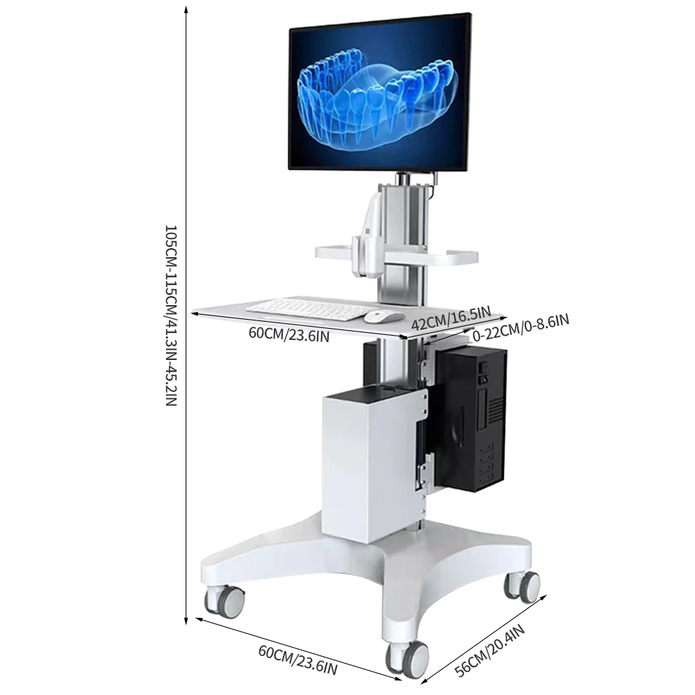 

Dental Clinic Cart mobile Workstation intraoral Scanner Cart mobile Cart For Intraoral Scanner oral scanner trolley