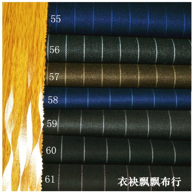 Pakstof kreukvrij blauw geel zwart wit en rood breed gestreepte broek rok professionele kleding