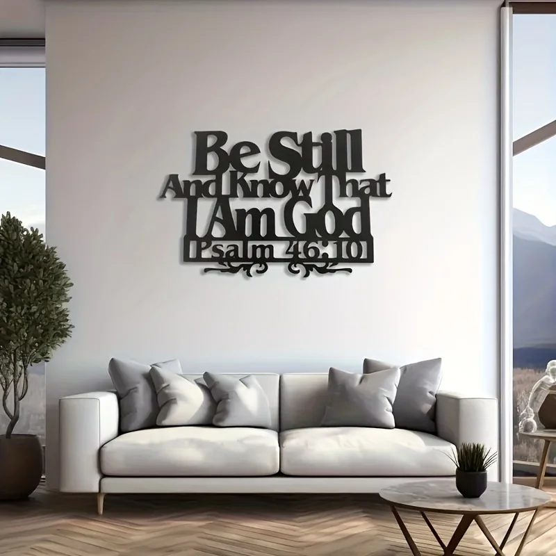 Timeless Sturdy Metal Wall Decoration, Inspired by Psalm 46:10, Providing Spiritual Peace, Perfect for Holiday Decor And Faith