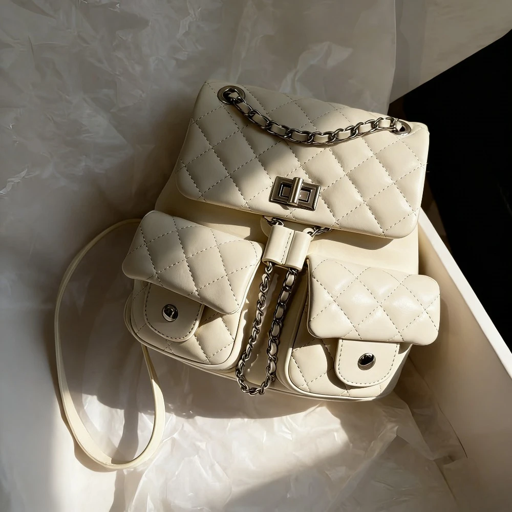 

Nanfeng Berry Рюкзак женский 2025 Новый маленький рюкзак с цепочкой Lingge