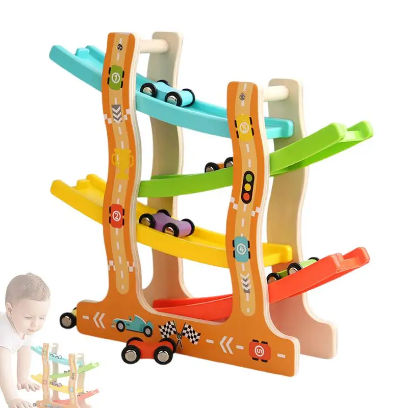 Rampa per auto Giocattoli per bambini Rampa per auto Veicolo Playset Pista da corsa Auto Gliding Car Toy Abilità motorie Piste da corsa per bambini Sviluppare