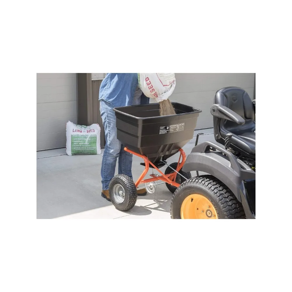 Inc 45-0547 185 lb. L & G Tow Broadcast Spreader, Orange