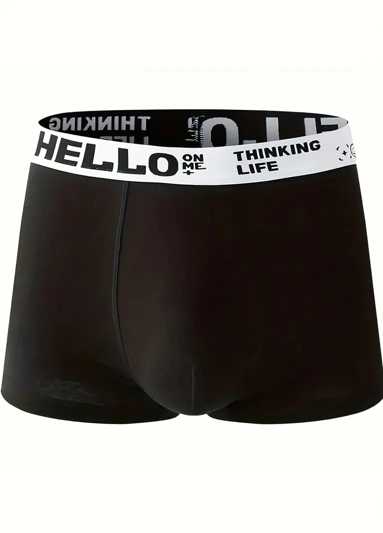 Boxers masculinos 95% algodão de 4 pacotes: cores modernas, respiráveis e de pele – suavidade amorosa, ajuste confortável para uso diário