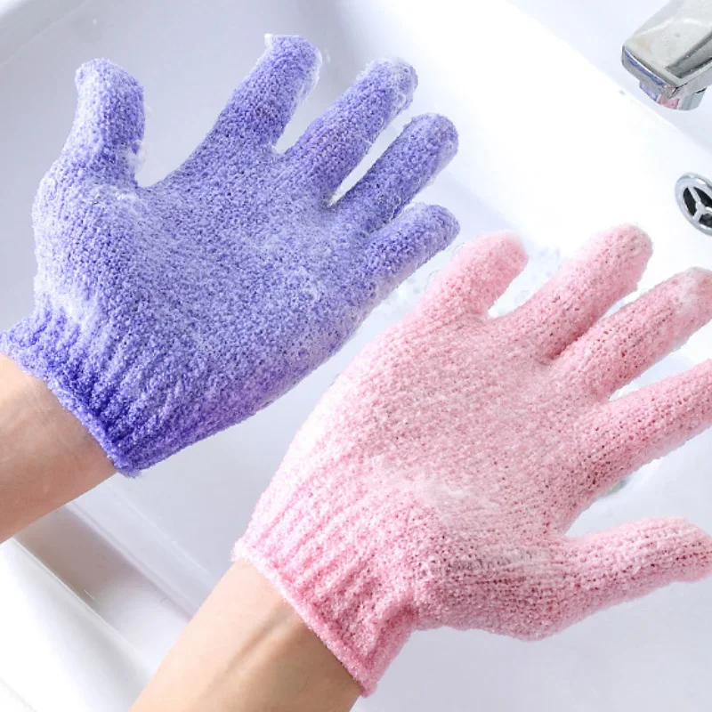 Guante de baño para pelar, guante exfoliante para ducha, guantes exfoliantes, esponja de masaje corporal resistente, espuma de SPA hidratante para lavar la piel