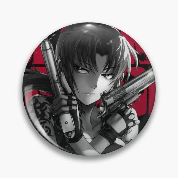 Black Lagoon Revy 7  Soft Button Pin Decor Clothes Lover Fashion Women Funny Collar Metal Creative Cute Lapel Pin Gift Jewelry