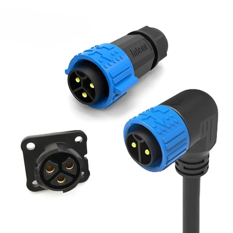 50A M25 Self-locking Waterproof Connector IP67 2 3 Pin Aviation Plug Socket Large Current Male Female Power Charging Connectors