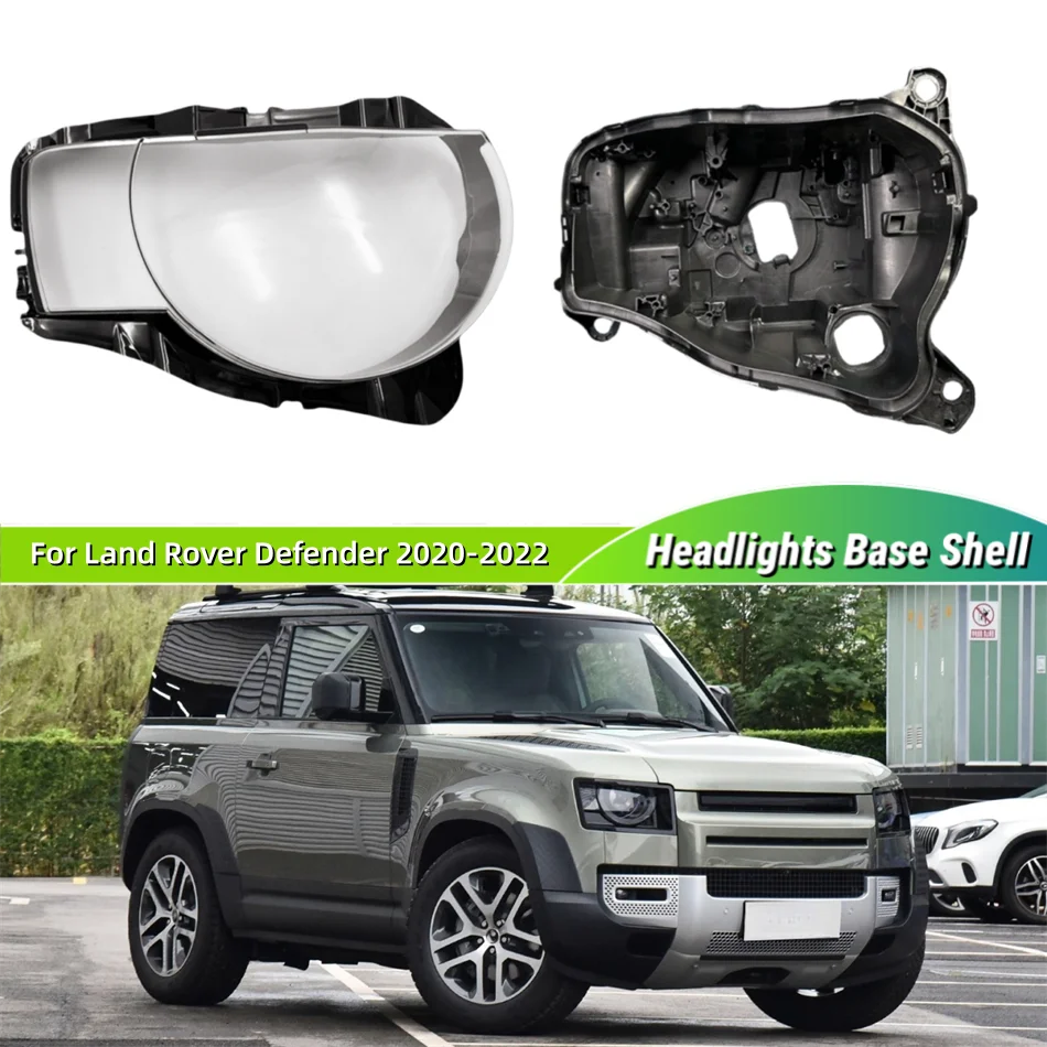 For Land Rover Defender 2020 2021 2022 Automotive Accessories Car Base Head Lamp Shell Back Casing Lampshade Caps