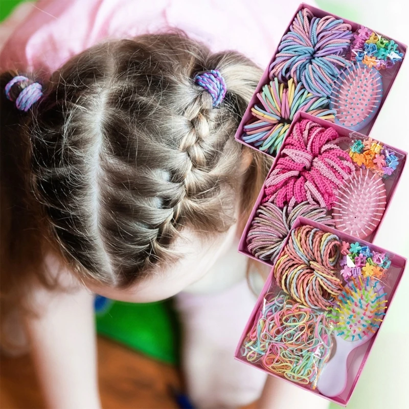 Cintas elásticas para el pelo para bebés, motas de pelo coloridas para bebés y niños, ideales para fiestas escolares, peinados