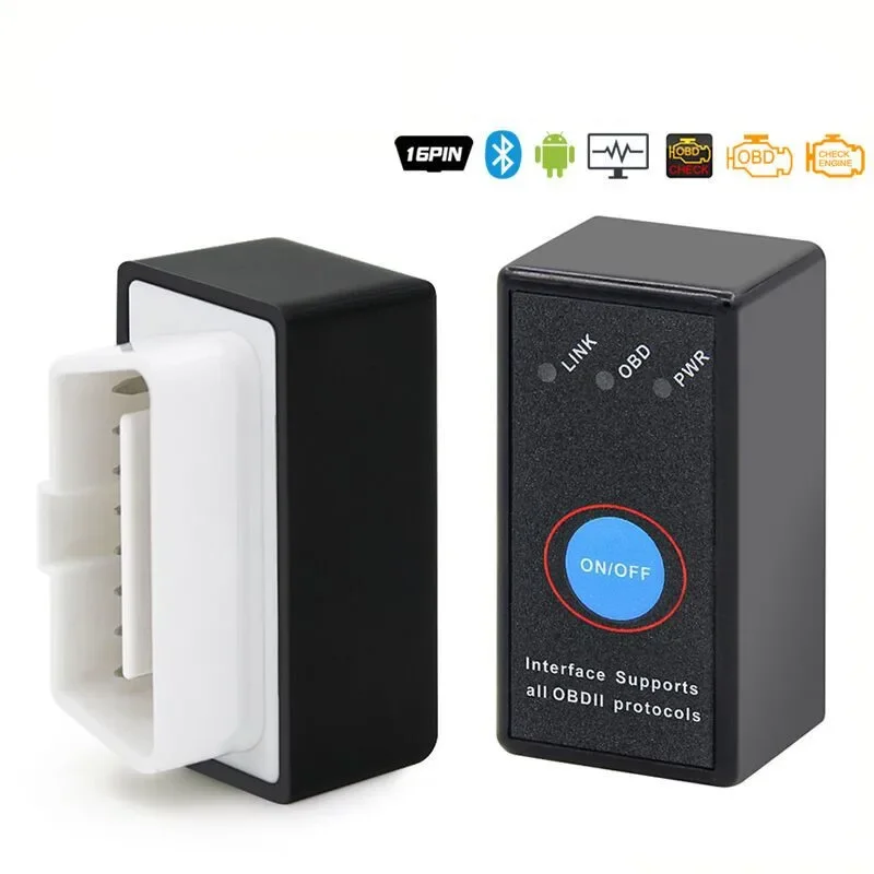 Leitor de código obd2 elm327 v2.1 bluetooth com interruptor sem/desligamento ferramenta de scanner obd2 para ios/android ferramenta de verificação automática ferramenta de diagnóstico