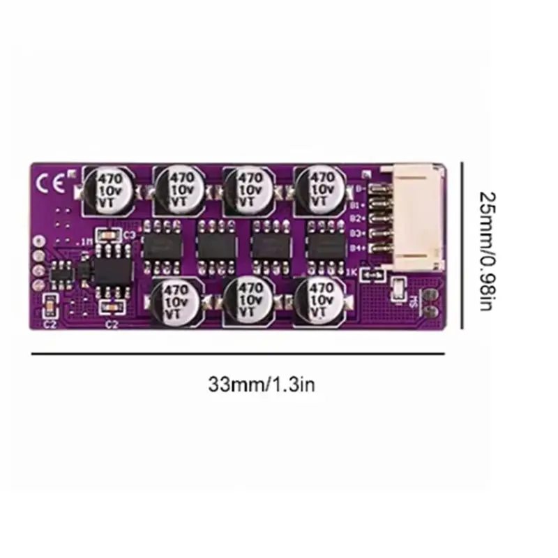 B76B 5S-6S Lithium Battery Active Equalizer Balancer Board 1.5A High Current Capacitive for Battery Pack