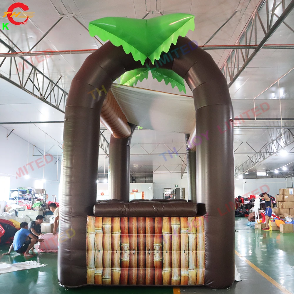 Free Door Shipping 4.5x3m Inflatable Snack Booth Inflatable Ticket Food & Drinks Selling Cabin Tent for Sale