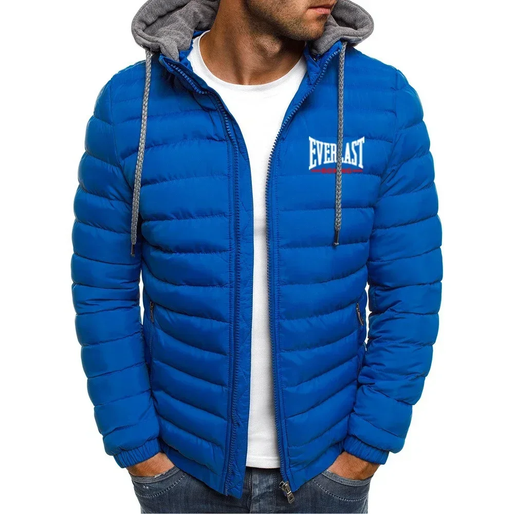 2026 Men's Autumn Winter Cotton Thermal Hoodie Warmth Resistant Mountaineering Jacket Multi Functional Casual Outdoor Sport Coat