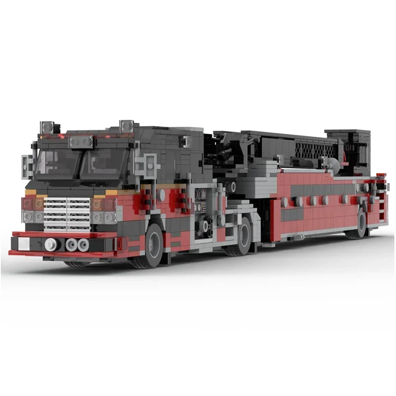 Fire Fighting Moc Building Bricks Velocity Tiller Ladder Model Technology Modular Blocks Gifts Christmas Toys DIY  Assembly