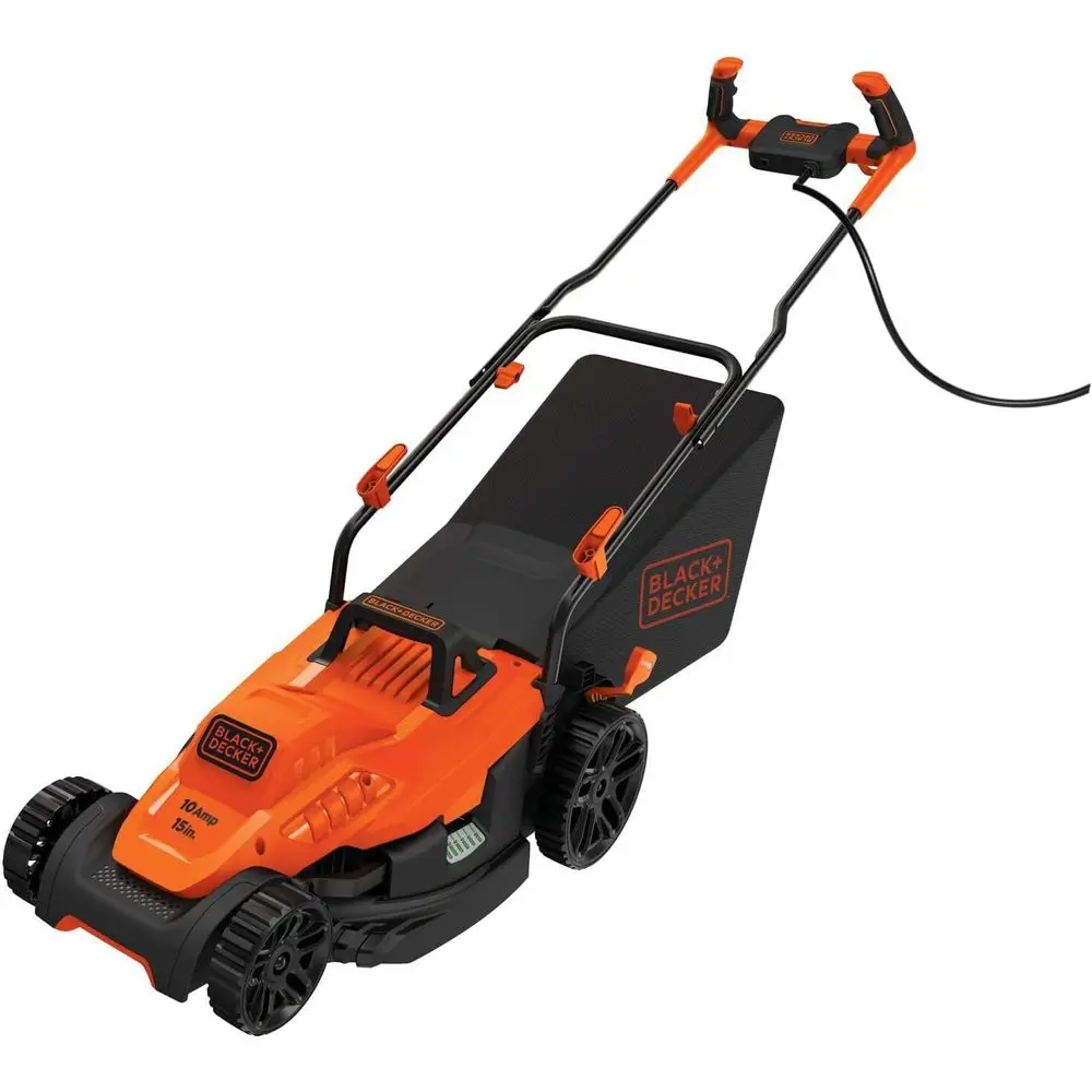 LACK+DECKER Electric Lawn Mower with le, 15-Inch, 10-Amp, Corded (EMW472H)
