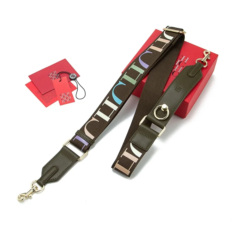 Correa de hombro portátil para mujer, accesorios de equipaje con textura Jacquard clásica Retro de marca de lujo a la moda