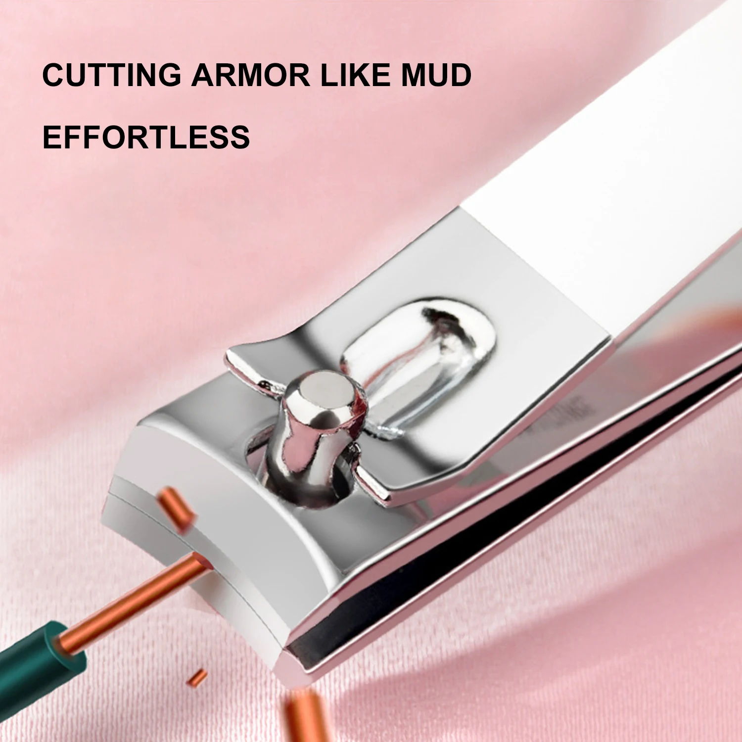 Caliyi-ポータブルネイルクリッパー、フィンガーネイルファイル、足の爪カッター、防滴はさみ、ネイルアートマニキュアツール、4個