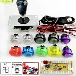 Copy SANWA Game Machine Arcade Console DIY Kit 8 Way Joystick Push Buttons For PC Raspberry Pi Zero Delay USB Board Controller