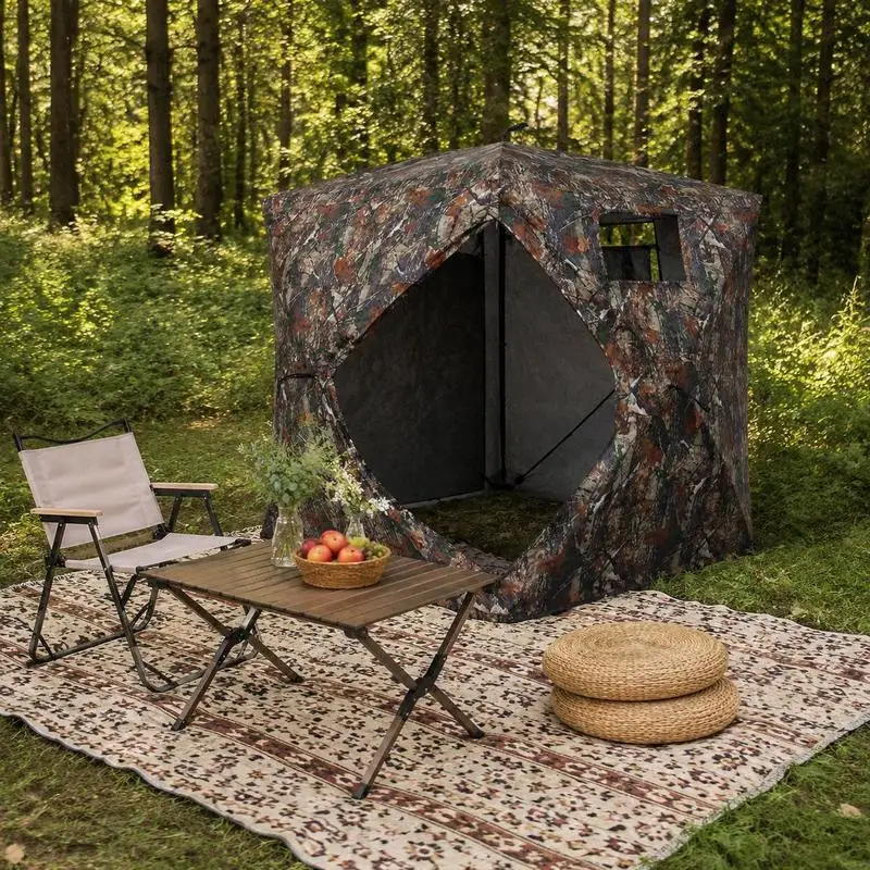 Tienda De Campaña Portátil De Camuflaje Para 4 Personas, Con Visión De 360 Grados Unidireccional, De Tela Oxford Resistente A Desgarros, Con Bolsa De Transporte Para Camping Al Aire Libre Y Observación De La Vida Silvestre. — -63%, 230.03€ Coupon, from 135.09€ – 63% descuento – €135.09