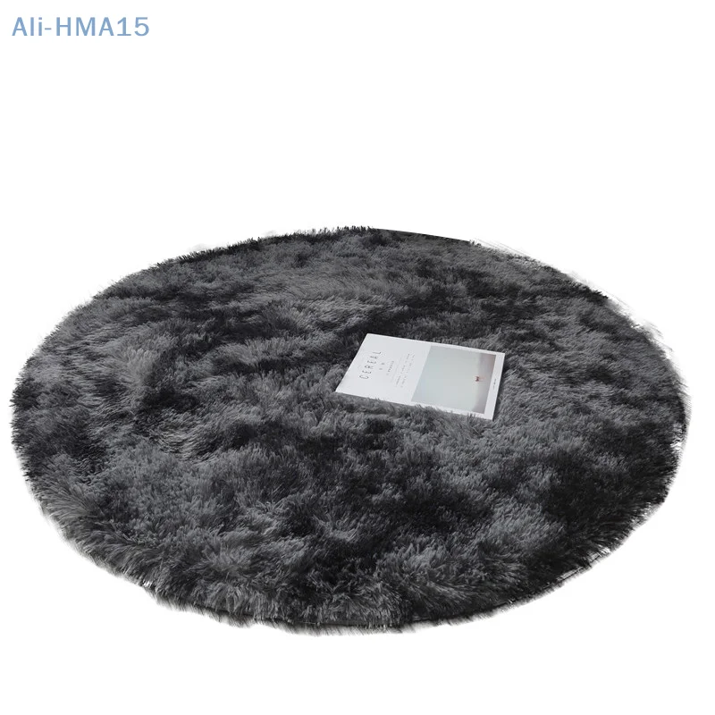 Round Soft Faux Sheepskin Fur Area Rugs For Bedroom Living Room Floor Shaggy Plush Carpet White Home Mat Rug Bedside