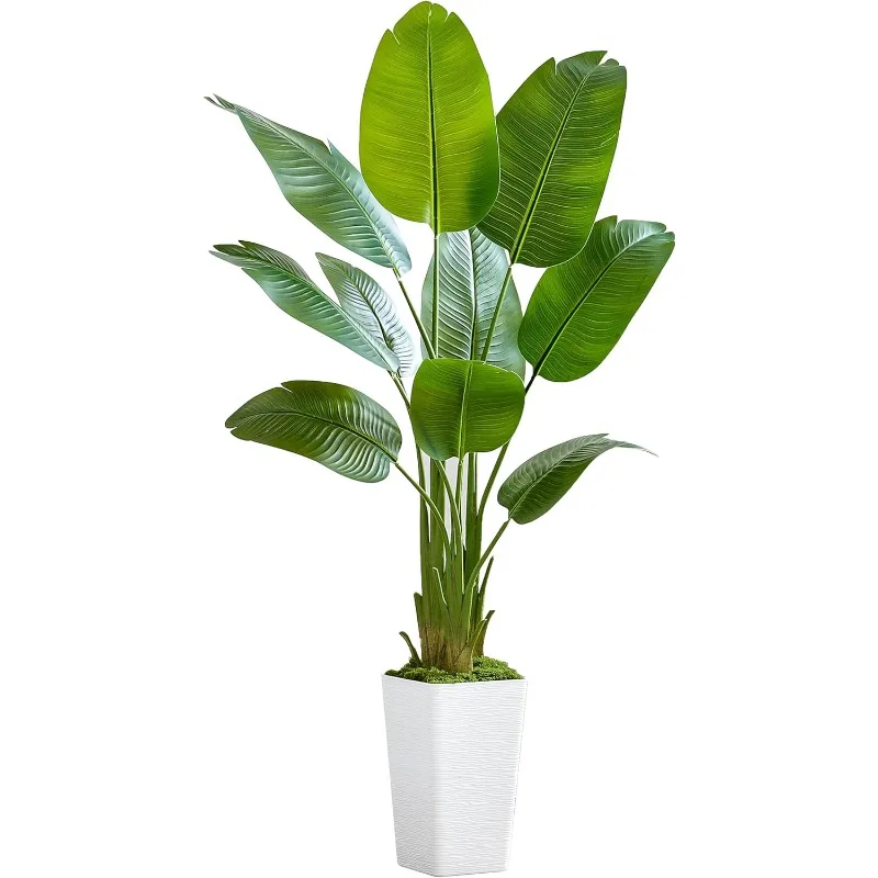 

Lifelike Bird of Paradise Silk Artificial Plant Faux Banana Leaf Tree for Home Decor - Perfect Indoor Floor Plant with 9 Trunks