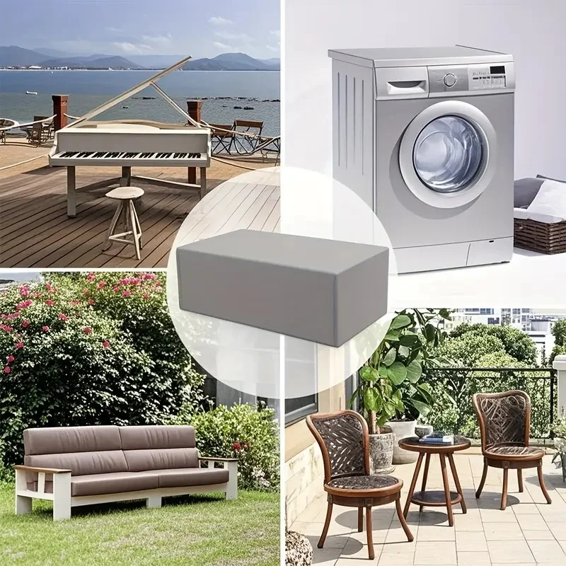 غطاء أثاث الحدائق عالي التحمل مقاوم للرياح - مقاوم للأشعة فوق البنفسجية، حماية لجميع المواسم، غطاء أثاث الفناء، غطاء أريكة الروطان #5