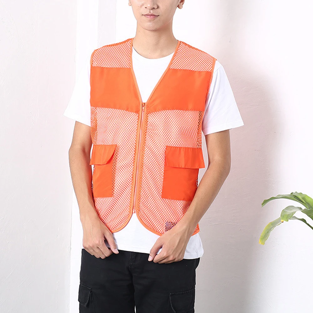 Сетчатый жилет, рабочая одежда, куртка, уличные быстросохнущие футболки без рукавов, топы, прозрачная униформа, дышащая повседневная одежда