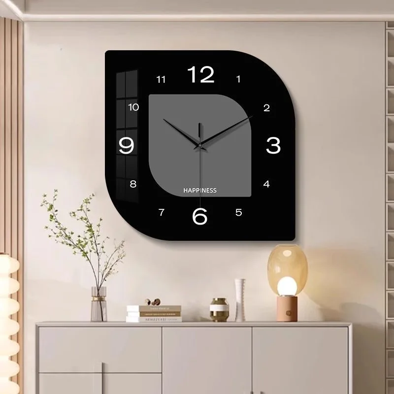Restaurant Clock Wall Clock Living Room 2025 New Simple Solid Color Wall Watch Creative Home Clock Wall Hanging 25x25CM