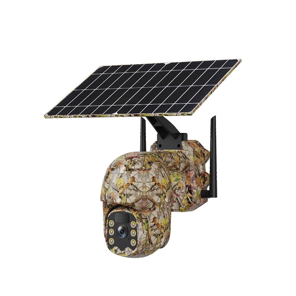 

July003 4X Digital Zoom Wireless Security CCTV PTZ Hunting Camera Indoor/Outdoor Solar Wireless Video Surveil WiFi Surveillance