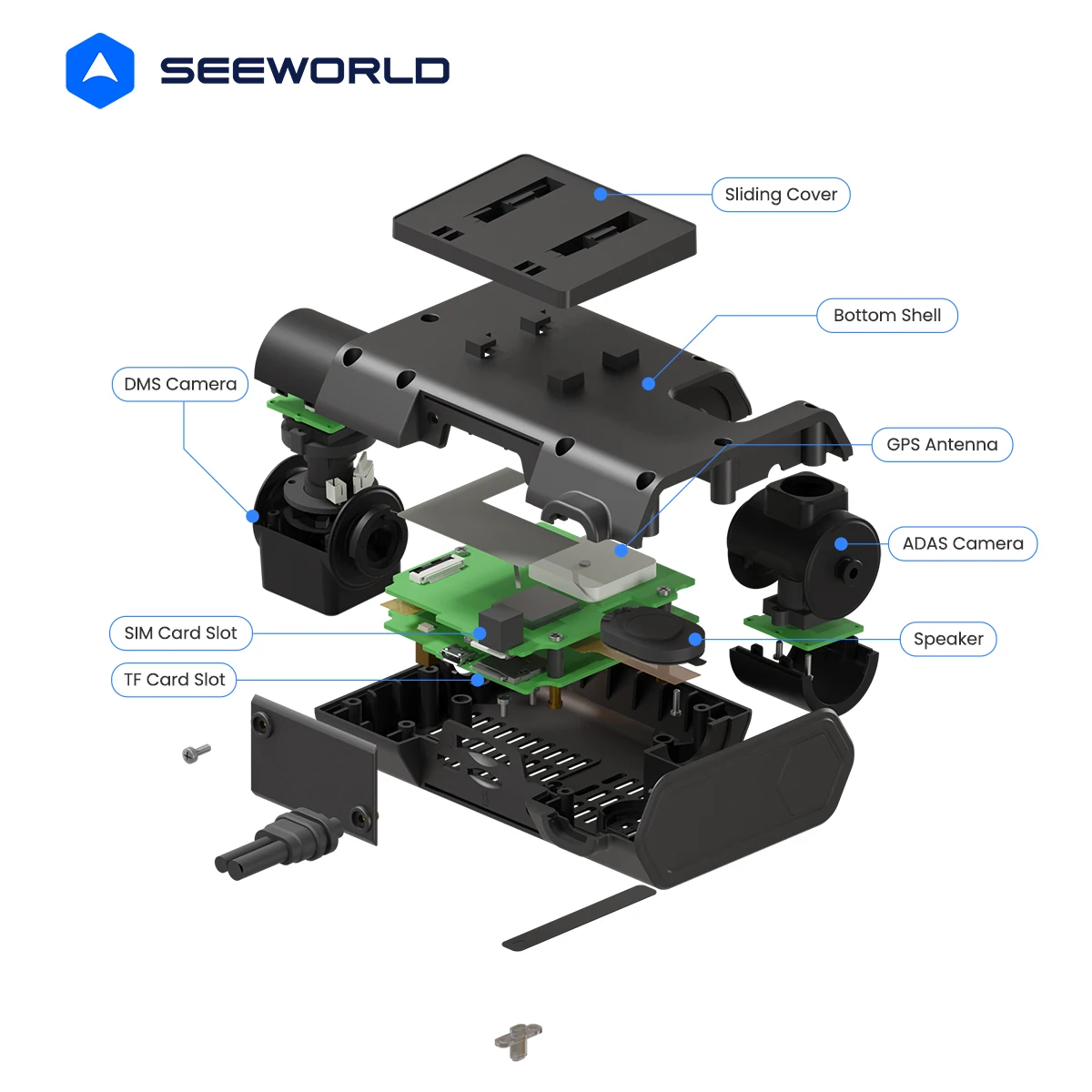Hot Selling Universal Front And Inside 1080p Dual Camera Dash Cam Voiture Auto For Cars With APP