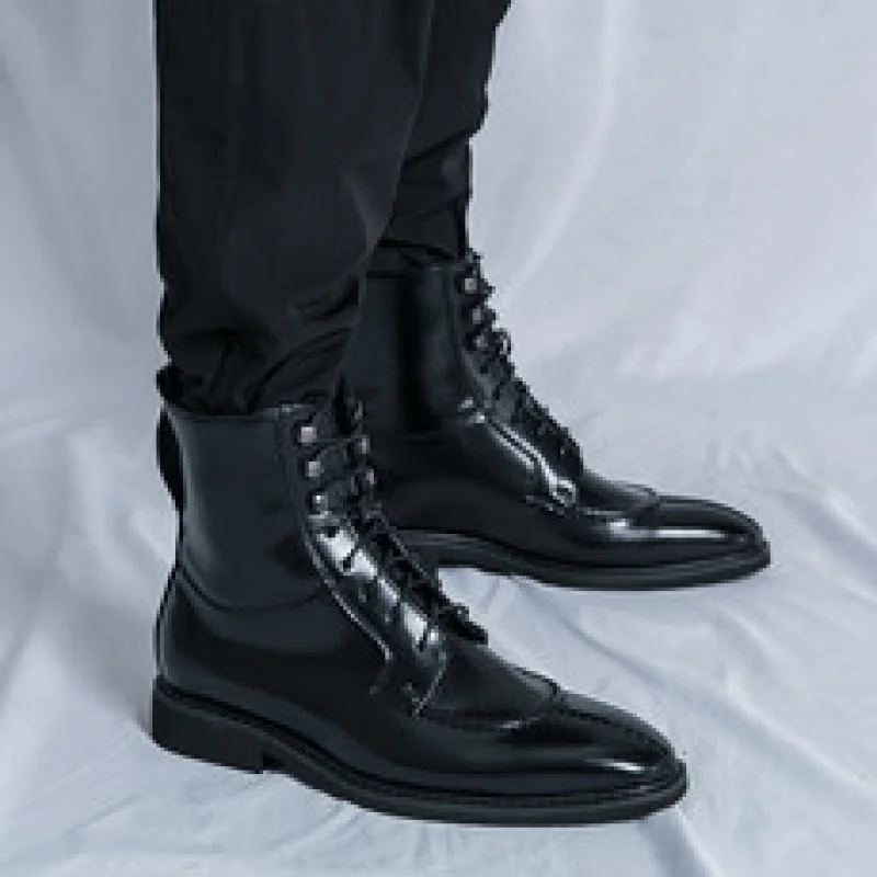 Туфли, кожаные, мужские туфли на липучке, с круглой головкой, дышащие, деловые, повседневные, формальные, из воловьей кожи, для среднего и пожилого возраста, папина ш