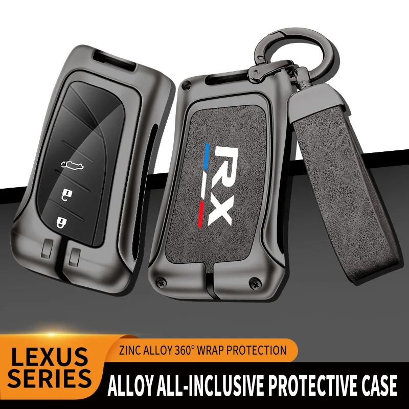 Auto TPU Zinc Alloy Key Case Bag For Lexus F SPORT RX300 RX350h RX450h RX500h Car Keys Chain Car Metal Key Shell Car Accessories