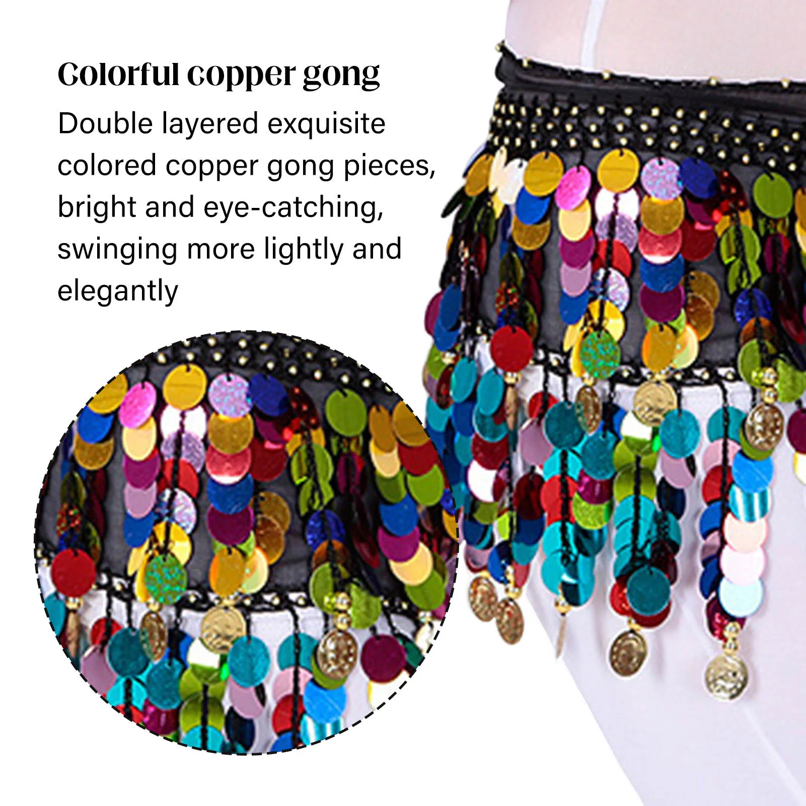 Sweet  Skirt Wrap Performance Bling Sequins Coin Skirt Wrap for rs Performance