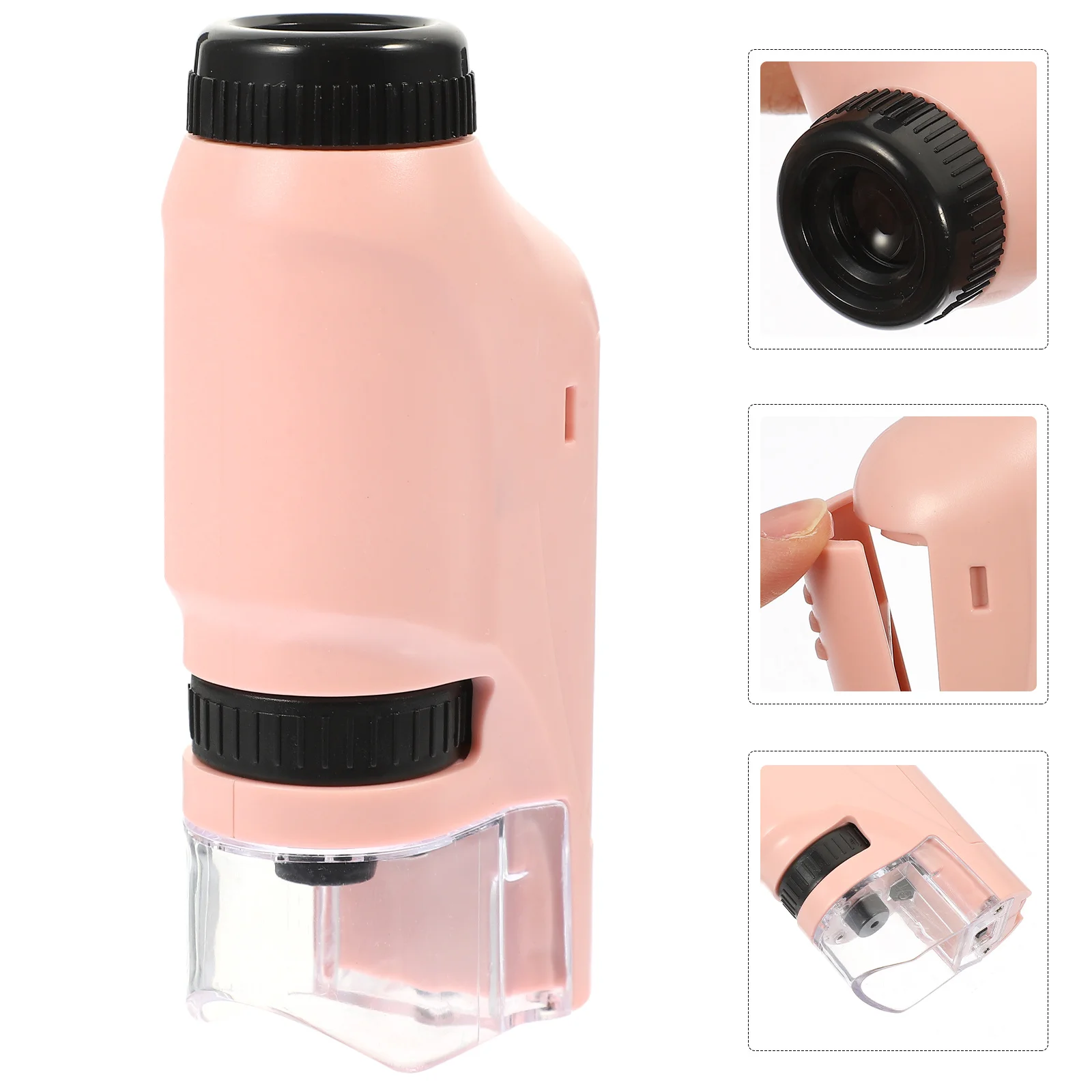 Microscópio infantil portátil abs observador biológico monocular ciência experimento educacional acessório material escolar estudante