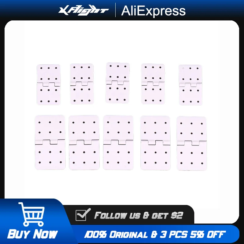

6-Hole Nylon Hinge for RC Airplane Wings Lightweight Control Surface Connector with Self-Tapping Screws