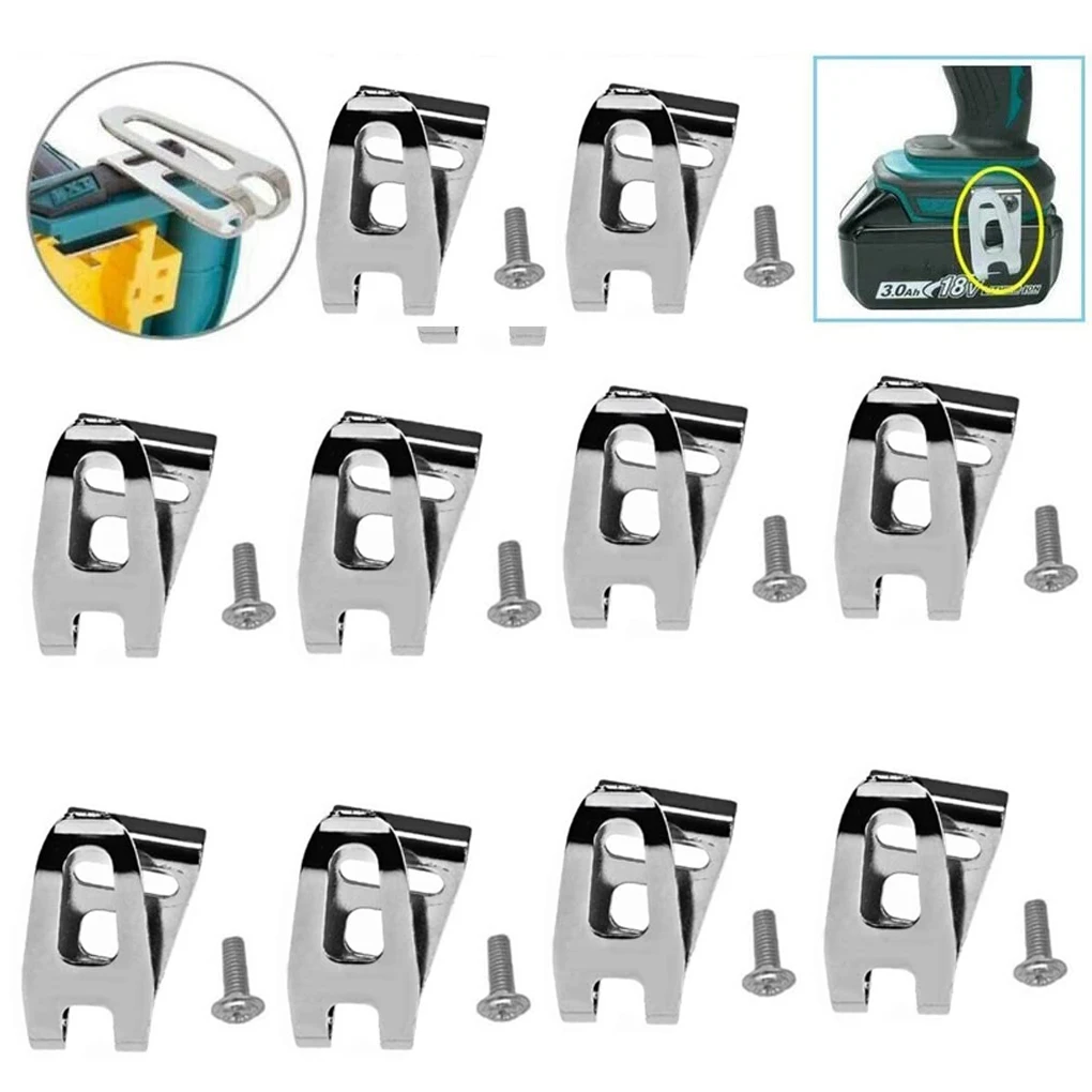 

10pack/lot Tool Accessory Replacement Belt Hook Clip For Makita Stainless Steel One Size Belt Clip