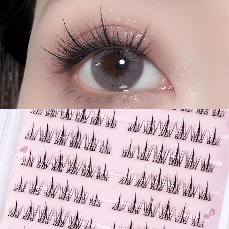 ​ 接着剤不要のひまわり型つけまつげ - ライトメイクやメイクなしの自然な輪郭を演出 ​