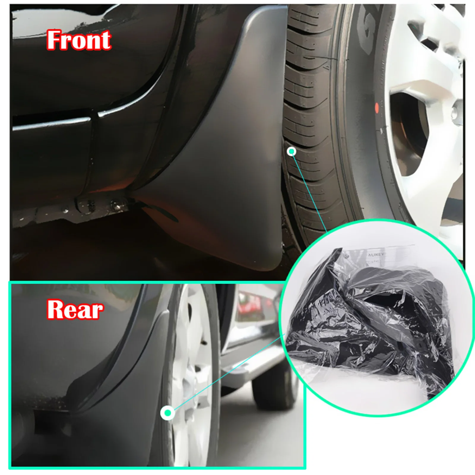 

Комплект из 4-х передних и задних брызговиков для Toyota RAV4 2006-2012 (XA30) с расширителями арок OEM